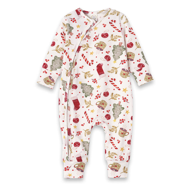 bamboo-holiday-baby-zip-romper-christmas-one-piece-pajamas-noel Sophia's StyleBaby Unisex Clothes-1